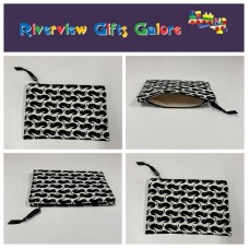 Zip Clutch / Purse / Bag / Pouch - Black Cats on White Zip Clutch / Purse / Bag / Pouch - Black Cats on White
